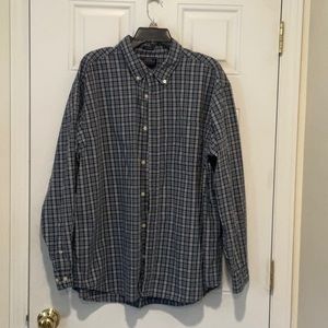 EUC mens plaid button down